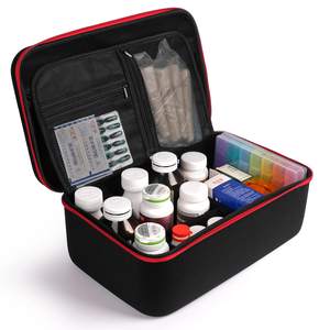 Estuche de primeros auxilios de carcasa dura de gran capacidad con logotipo personalizado ODM, organizador de botellas de pastillas, caja organizadora vacía para el hogar, la Oficina y la escuela - Product Image 1