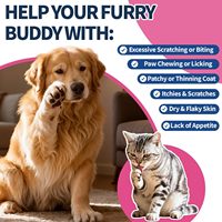Prévention contre les puces et les tiques pour chiens et chats, gouttes liquides naturelles, soutien immunitaire sûr, multivitamines, minéraux, oméga-3, santé de la peau, du pelage et digestive
