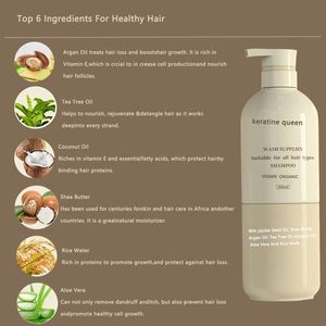 Tratamiento reparador sin sulfato para el cuidado del cabello, aceite de argán Natural de biotina, juego de champú y acondicionador para el crecimiento del cabello anticaída de coco - Product Image 4