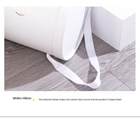 Boîte d'emballage en carton trois pièces pour bouquet, vente en gros, avec poignée, robuste, portable, pour fleurs, finition bronzée, écologique