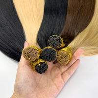 Extensions de cheveux de luxe 12A 100% Remy, bruts, à pointes épaisses, double tirage, à pointe bâton, cuticules alignées, cheveux humains vierges, extensions à pointe I