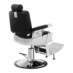 كرسي حلاقة بيلمونت الأسود العتيق لصالونات الشعر؛ كراسي حلاقة قابلة للإمالة وتعمل بالضغط الهيدروليكي معروضة للبيع؛ أثاث صالون عالي الجودة - Product Image 2