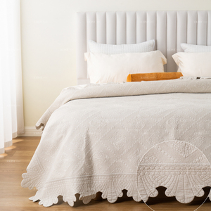 <span class=keywords><strong>Beige</strong></span> Blanco Colores personalizados Tamaños a medida Juego de cama reversible de algodón prelavado Colcha Edredón de verano - Product Image 1