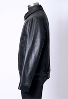 Nouvelle Arrivée 2026 – Blouson Moto Homme en Cuir Pleine Fleur Coupe Slim Col Rabattu Fermeture Éclair Couleur Noir Uni Longueur Standard