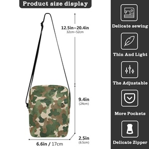 Bolsos Bandolera Cruzados de Camuflaje Verde Personalizados al por Mayor con Material Duradero, Bolsos de Hombro Casuales y Modernos para la Escuela - Product Image 3