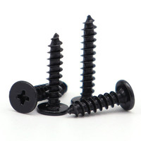 Vis à bois en acier inoxydable noir, tête plate Phillips ultra-basse, vis autotaraudeuse pour bois et meubles
