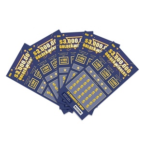 Tarjeta de Raspar para Lotería con Premios Dorados, Tamaño Personalizado, Logotipo Personalizado, Impresión Digital, Boletos de Lotería Personalizados - Product Image 6