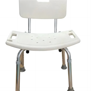 Chaise de bain en aluminium blanc durable et légère avec hauteur réglable, siège antidérapant pour personnes <span class=keywords><strong>âgée</strong></span>s et handicapées, facile à utiliser - Product Image 3
