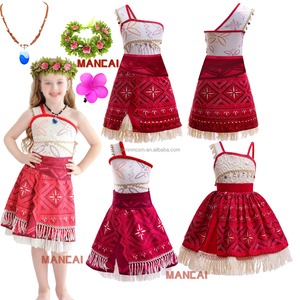 Disfraz de Princesa Moana Maui, <span class=keywords><strong>Peluca</strong></span>, Collar, Pinza para el Cabello <span class=keywords><strong>con</strong></span> Flor, Peluche de Cerdo y Gallo de Moana, Set de Disfraces para Halloween - Product Image 6