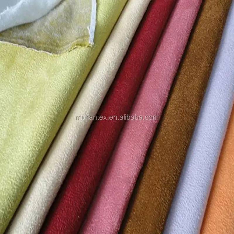 Polyester Synthetische Suède Stof Kledingstuk Huis Textiel Namaakbont 100% Polyester Micro Suede Stof