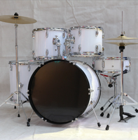 5 Piece Drum Set for Beginners Adult Full Size Drum Kit with 2 Cymbals Throne & Pedals Professional Percussion Instrument