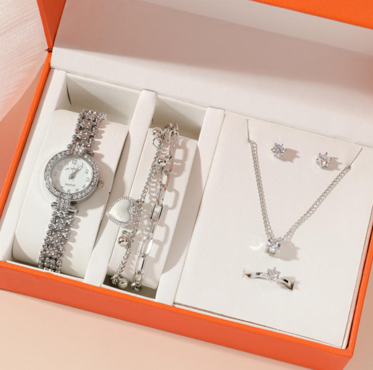 Girl Bijoux Watch Bracelet Necklace Set Present Jewelry Gift Jewellery Set  Luxury Bijoux Set
