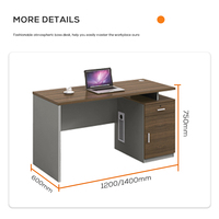 Bureau Modulable d'Étude Table de Bureau Simple pour PC de Direction avec Tiroirs