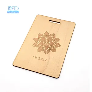 Cá nhân hoá tùy chỉnh OEM tre bằng gỗ lời mời đám cưới thiệp chúc mừng laser cắt với RFID và NFC Giao thức ISO 15693 &