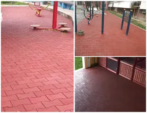 Factory Wholesale Anti-slip Outdoor Playground Equestrian Garden Rubber Gym Flooring Mats Floor Tiles
