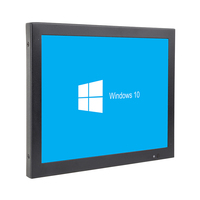 Nouvel écran TFT à cadre fin intégré de 10,1 pouces 16:10 avec écran tactile capacitif / Interfaces USB/DVI DC12V/24V Noir industriel pour