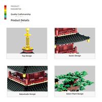 Exquisito Set de Construcción de Torre Zen Antigua de 1393 Piezas, Kit de Ingeniería MOC de Nivel Profesional, Ladrillos de Encaje Preciso para Regalo Infantil