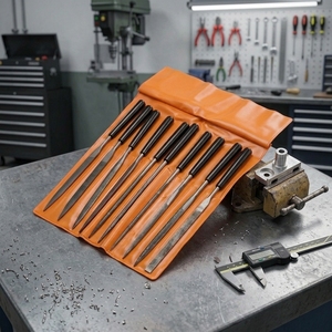 Bulk Pack Mini Steel <b>Hand</b> <b>File</b> Set 10pcs - Cost-Effective Polishing and Shaping Tools for Metal Wood Model Workshops - Product Image 2