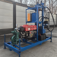 Foreuse rotative portative sur roues à moteur diesel pour puits d'eau et forages miniers