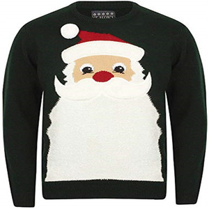 <span class=keywords><strong>Pull</strong></span> de Noël personnalisé de haute qualité, broderie Père Noël, tricot amusant et mignon, col rond, manches longues, <span class=keywords><strong>pull</strong></span> moche - Product Image 2