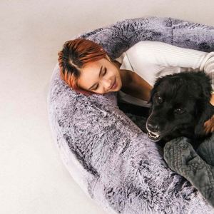 Wholesale <b>Dog</b> <b>Beds</b> Huge <b>Dog</b> <b>Bed</b> for Big Pet Long Plush Cozy Large <b>Soft</b> Washable Pet Mat & Pads Fluffy Human Non-slip Bottom <b>Bed</b> - Product Image 5