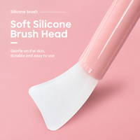 1 pièce Spatule applicatrice double tête en silicone pour masque facial mat, outil de mélange pour maquillage du visage, salon de beauté et spa, avec embout cuillère