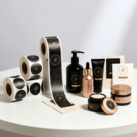Étiquettes autocollantes personnalisées imperméables pour emballages cosmétiques, étiquettes rondes imprimées avec logo, autocollants pour bouteilles
