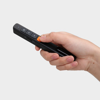 Télécommande sans fil 2,4 GHz avec pointeur laser, alimentée par piles AAA, portée 50 m, fonction page haut/bas, USB/USB-C, pour présentations PowerPoint (PPT) avec clip stylo