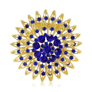 Broches de Flor de Cristal con Incrustaciones de Diamantes en Forma de Corazón de Durazno, Diseño Hueco, Chapados en Oro, Unisex, Regalos para Bodas, Compromisos y Fiestas - Product Image 5
