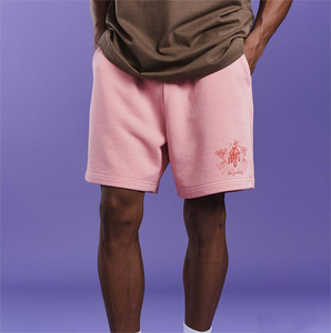 Shorts de sport pour hommes en coton et polyester léger, respirant, décontracté, avec cordon de serrage, effet usé, 5 pouces, personnalisable, service OEM - Product Image 3