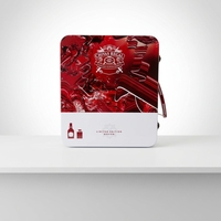 Boîte à lunch en métal étamé de qualité alimentaire, impression personnalisée directe usine, haute qualité, moderne, rectangulaire, avec couvercle à charnière et poignée, recyclée
