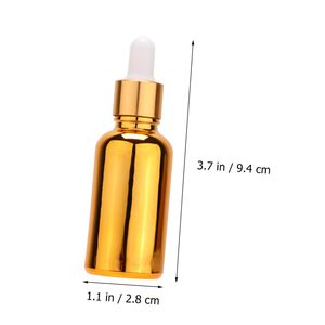 Flacon compte-gouttes de luxe plaqué or 5-100 ml, pot à crème, flacons vaporisateurs de parfum vides de haute qualité pour sérum de soin de la peau et crème pour le visage - Product Image 5