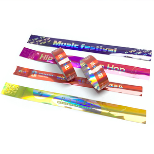 <strong>2026</strong> <strong>New</strong> Popular Holographic Glitter Waterproof Bracelet Disposable Id Wristbands Custom Party Event Access Vip Armband - Product Image 6