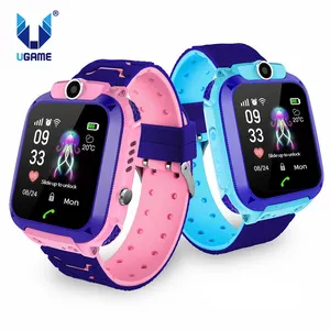 Детские резиновые Смарт-часы UGAME, водонепроницаемые IP67, SOS, сотовый телефон, часы для малышей, 2G, SIM-карта, трекер местоположения, Смарт-часы Android