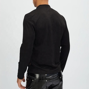 PATON Custom Lazer Cut Detail on the Front Panel Related Fit High Neckline Long Sleeve <strong>Top</strong> T Shirt for Men <strong>Pride</strong> - Product Image 5