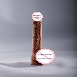 Ecenia <span class=keywords><strong>Gode</strong></span> réaliste en silicone - 411g, texture peau réaliste, Muneca Realista Persona, ventouse, jouet pour adultes pour femmes - Product Image 4