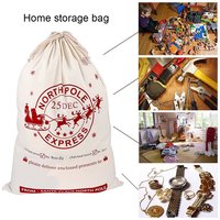 Sacs de Père Noël Sacs en toile Sac de Noël Grands sacs-cadeaux Père Noël avec cordon de serrage pour le stockage des cadeaux de Noël
