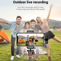 Mikrofon Nirkabel Lavalier untuk Siaran Langsung/YouTube/TikTok/Facebook Live dengan Peredam Kebisingan untuk iPhone/Android