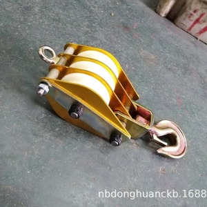 Poulie de levage à roue simple en aluminium, capacité 1T 3T 5T 8T, avec câble en acier et crochet en corde de chanvre pour un levage facile - Product Image 5