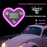 Lumière d'ambiance en forme de cœur pour fenêtre triangulaire de voiture, lumière LED d'ambiance sans câblage intérieur