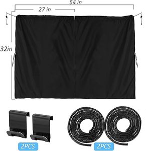 2 Pcs Car Divider Privacy Curtains <b>Shade</b> Side <b>Window</b> Covers, Black Car <b>Window</b> Cover Detachable - Product Image 3