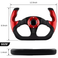 Volante Universal de Simulador de Carreras de 320 mm, Estilo F1, Agarre de PU, 6 Orificios, Radios de Aluminio para Auto y Simulación de Carreras