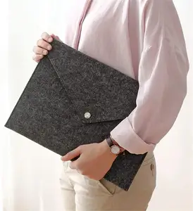 Felt Document Folder File Folder Durable Briefcase Document Bag A4 Paper Felt File Folder for Office School Home Stationery