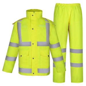 Conjunto de ropa reflectante para montar en motocicleta, impermeable, de seguridad, chaqueta a prueba de viento, pantalones, traje de patrulla de carretera - Product Image 6
