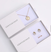 Boîte à bijoux personnalisée, ensemble de rangement pour bijoux, collier, boucles d'oreilles, emballage de bijoux, sac en papier, boîte à bagues, boîte à tiroir coulissant