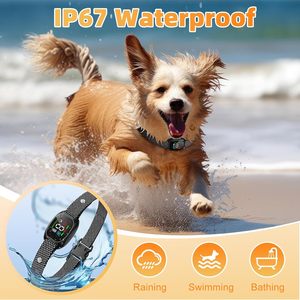 New Design Rechargeable MINI LED Screen Waterproof IP67 Plastic Beep/Vibration Safe Harmless Stop Barking Anti-Bark <b>Collar</b> <b>for</b> - Product Image 5