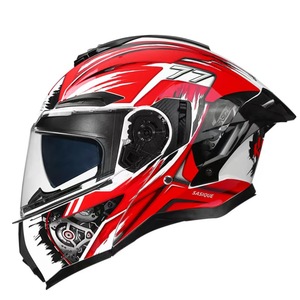 Casco de Motocicleta ABS Resistente de Tres Propósitos con <span class=keywords><strong>Doble</strong></span> Visor para Protección Facial Completa, para Hombre y Mujer - Product Image 1