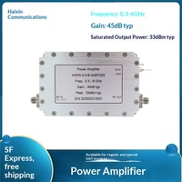 Amplificateur de puissance RF micro-ondes 2W, gain 45dB, puissance de sortie 33dBm, 0,3-6GHz, fabriqué en Chine, disponible en stock et personnalisable