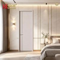 Porte intérieure moderne en bois composite peint, insonorisée, pour écoles, chambres, hôtels, salles à manger, salles de bain, appartements et villas