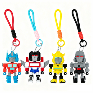 Porte-clés <span class=keywords><strong>Transformers</strong></span> imprimés en 3D Vashine, <span class=keywords><strong>Optimus</strong></span> Prime, porte-clés à cordon, figurine d'action pour enfants, breloques de sac de dessin animé, jouets - Product Image 4